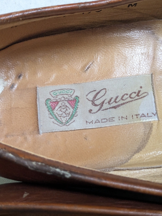 Gucci Brown Leather Horsebit Loafers - Men 9 S Narrow Slip Ons Vintage Italy main image 14